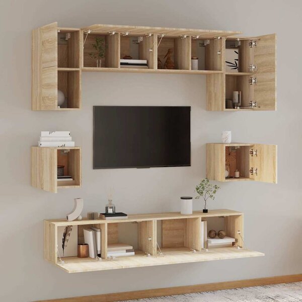 8dílný set TV skříněk dub sonoma kompozitní dřevo 3114408