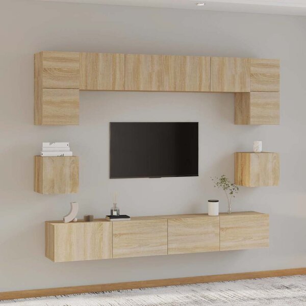 8dílný set TV skříněk dub sonoma kompozitní dřevo 3114416