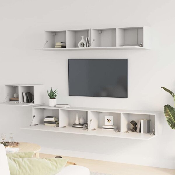 5dílný set TV skříněk bílý kompozitní dřevo 3114430
