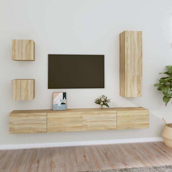 5dílný set TV skříněk dub sonoma kompozitní dřevo 3114448