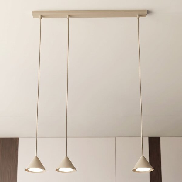 Závěsné svítidlo ELIT 3 – moka, 3× GX53, šířka 70 cm