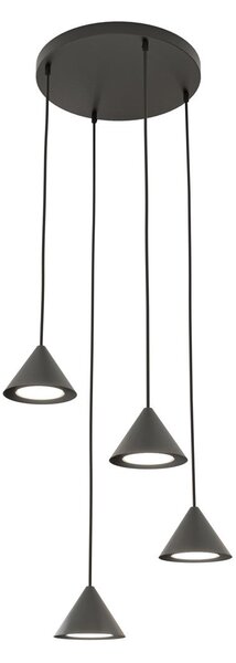 Závěsné svítidlo ELIT 4 PREM – černé, 4× GX53, šířka 30 cm