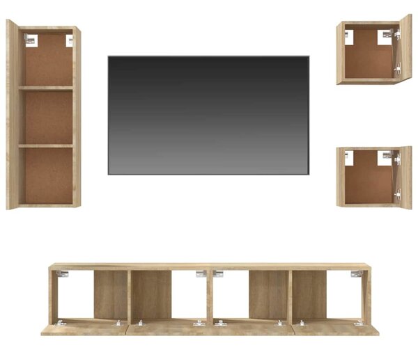 5dílný set TV skříněk dub sonoma kompozitní dřevo 3114440