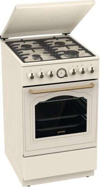 Kombinovaný sporák Gorenje GKS5C71CLI – 70 l, šířka 50 cm, slonovinová