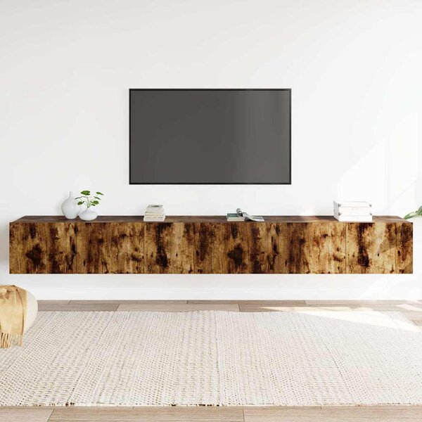 3dílný set TV skříněk kouřový dub kompozitní dřevo 3114475