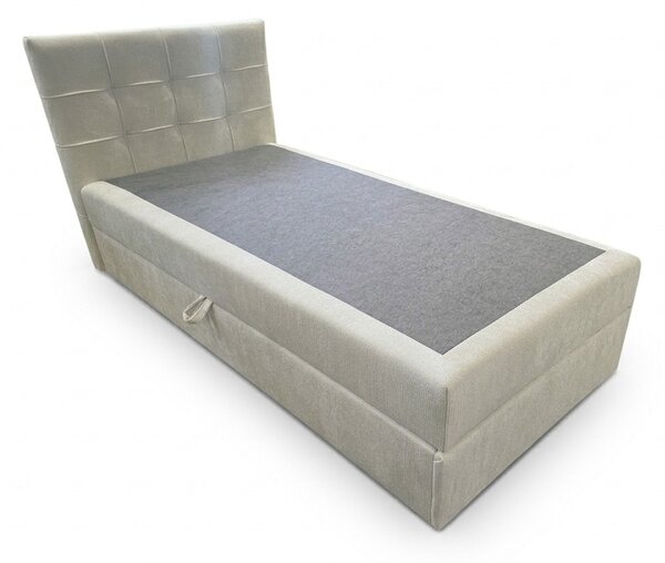 Čalouněná postel boxspring DIRELIS VIBE 90x200 cm krémová Matrace: Matrace Bonell pružinová