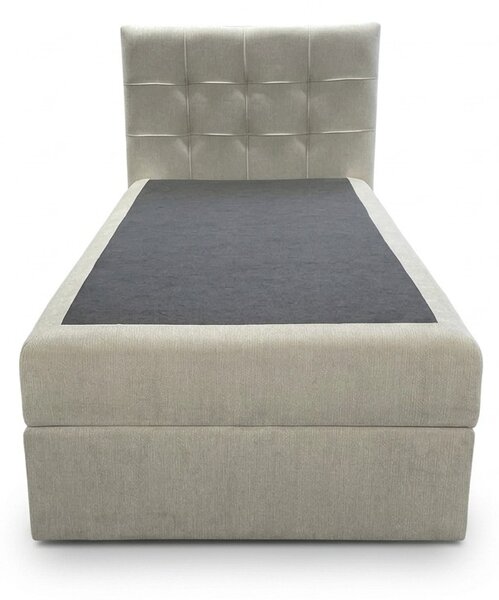 Čalouněná postel boxspring DIRELIS VIBE 90x200 cm krémová Matrace: Matrace Bonell pružinová