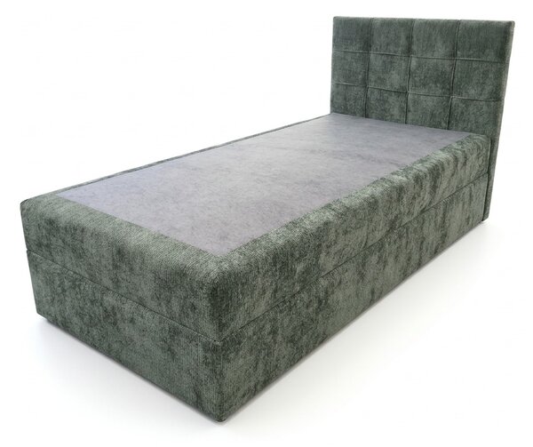 Čalouněná postel boxspring DIRELIS VIBE 90x200 cm tmavě zelená Matrace: Matrace Bonell pružinová