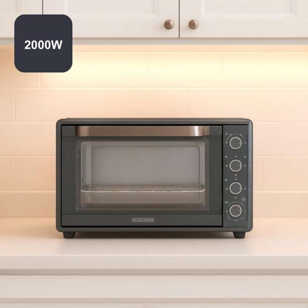 Pečicí trouba s rožněm Black+Decker BXOV4500E – 45 l, 2000 W, černá