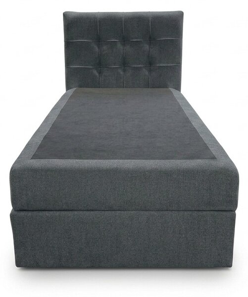 Čalouněná postel boxspring DIRELIS VIBE 90x200 cm tmavě šedá Matrace: Matrace Bonell pružinová