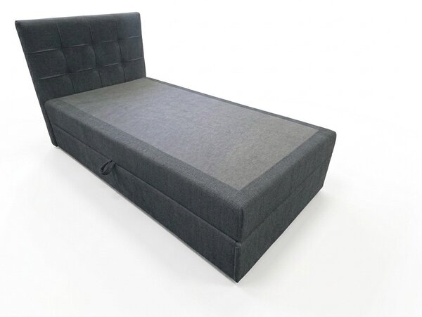Čalouněná postel boxspring DIRELIS VIBE 90x200 cm tmavě šedá Matrace: Matrace Bonell pružinová