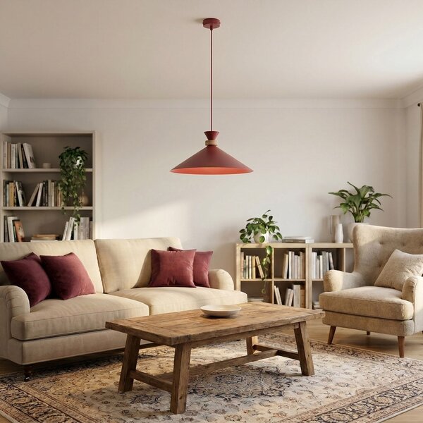 Závěsné svítidlo OLIVO 1M – vínové, 1× GX53, šířka 40 cm