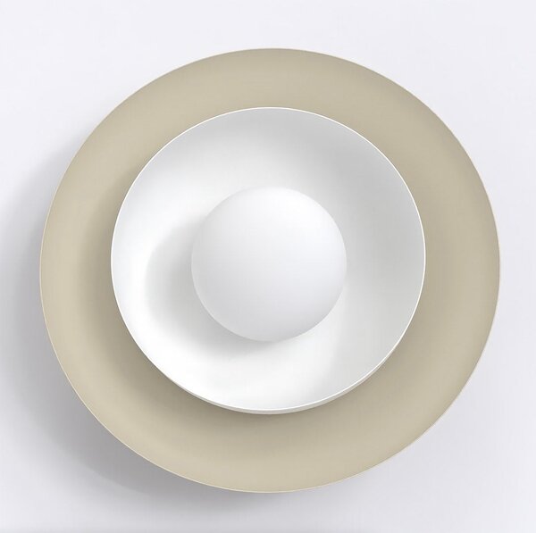 Nástěnné svítidlo POPPI K1 – moka / bílé, sklo, 1× G9, šířka 30 cm
