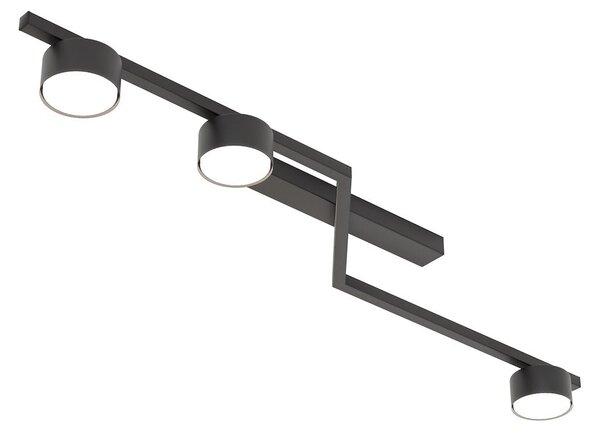 Stropní svítidlo SKAN 3 – černé, 3× GX53, šířka 100 cm