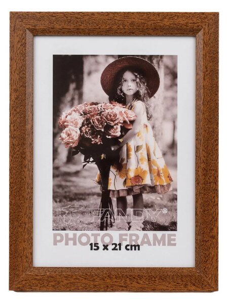 FANDY Dřevěný fotorámeček Bevel 15x21 3 tmavě hnědý