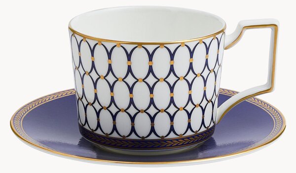 Šálek na čaj's podšálkem z kostního porcelánu Fine Bone China Renaissance