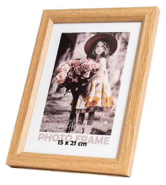 FANDY Dřevěný fotorámeček Bevel 15x21 2 hnědý