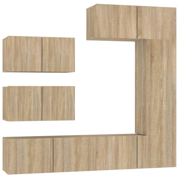 6dílný set TV skříněk dub sonoma kompozitní dřevo 3114552