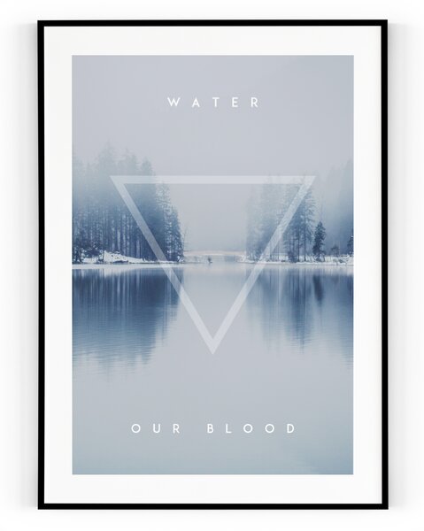 Plakát / Obraz Water Bez okraje Napnuté plátno na dřevěném rámu 50 x 70 cm