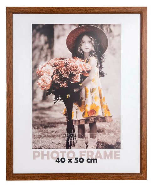 FANDY Dřevěný fotorámeček Bevel 40x50 3 tmavě hnědý