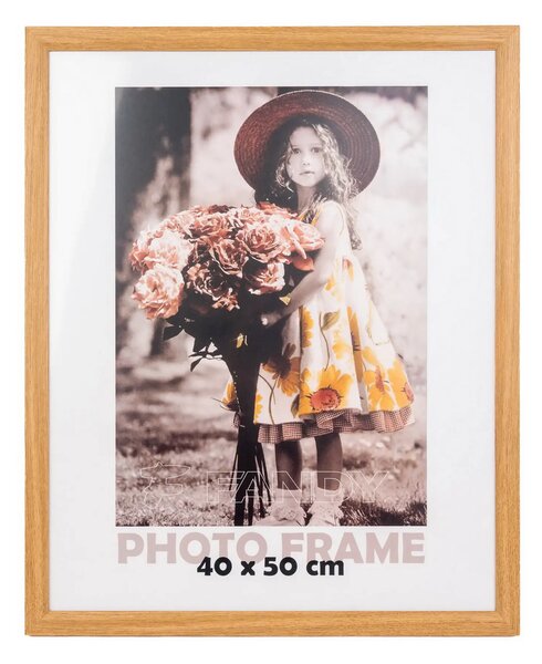 FANDY Dřevěný fotorámeček Bevel 40x50 2 hnědý