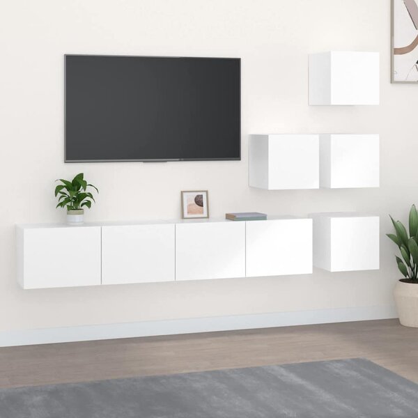 Nástěnná TV skříňka bílá kompozitní dřevo 3114574