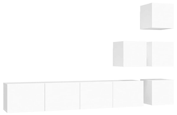 Nástěnná TV skříňka bílá kompozitní dřevo 3114574