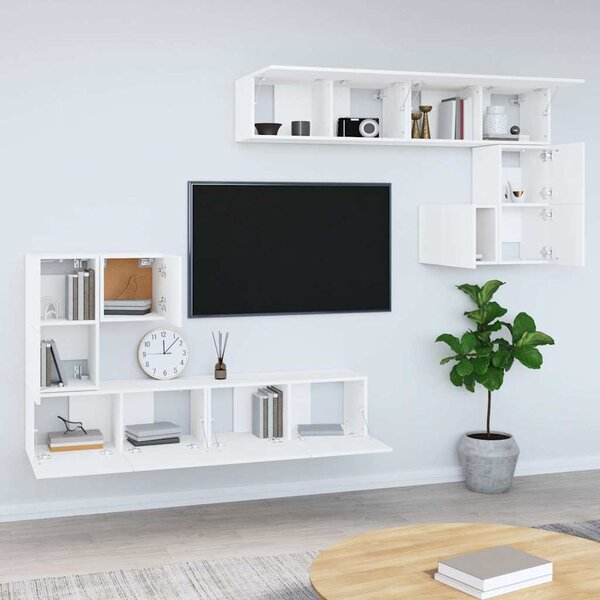 Nástěnná TV skříňka bílá kompozitní dřevo 3114582