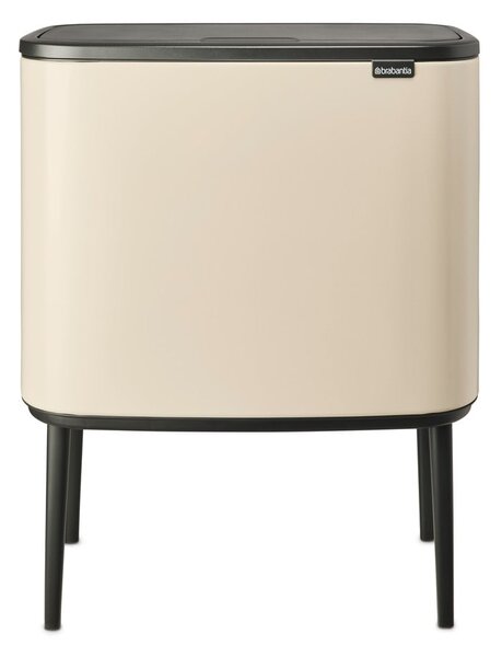 Béžový dotykový ocelový odpadkový koš na tříděný odpad 3x11 l Bo Touch Bin – Brabantia