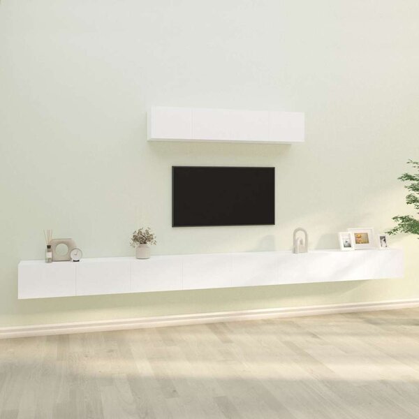 6dílný set TV skříněk bílý kompozitní dřevo 3114606