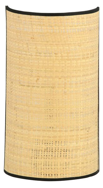 Nástěnné svítidlo ASTON K1 – černé, hnědé textilní stínidlo, 1× E14, šířka 18 cm