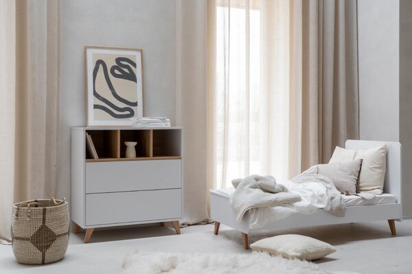 -25 % Dny MOMENTI– Bílá dětská rostoucí postýlka Quax Loft 70 x 140 cm