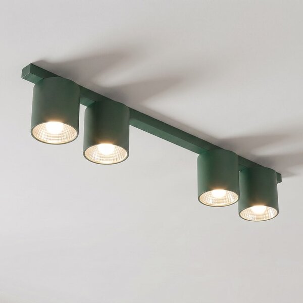 Stropní svítidlo NANO 4 – olivově zelené, 4× GU10 AR111, šířka 116 cm