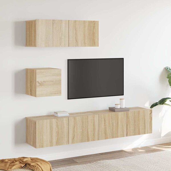 4dílný set TV skříněk dub sonoma kompozitní dřevo 3114648