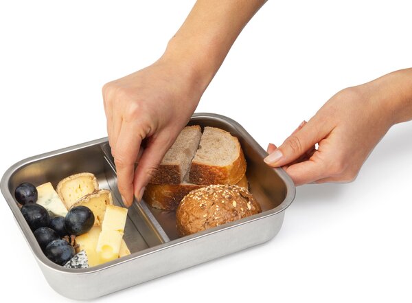 Brabantia 203800 Krabička na svačinu Make & Take s přihrádkami L matná ocel