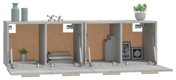 Nástěnné skříňky 2 ks betonově šedé 60x36,5x35 cm kompozit 3115631
