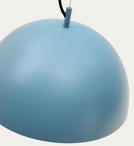Modré kovové závěsné světlo Kave Home Catlar 40 cm