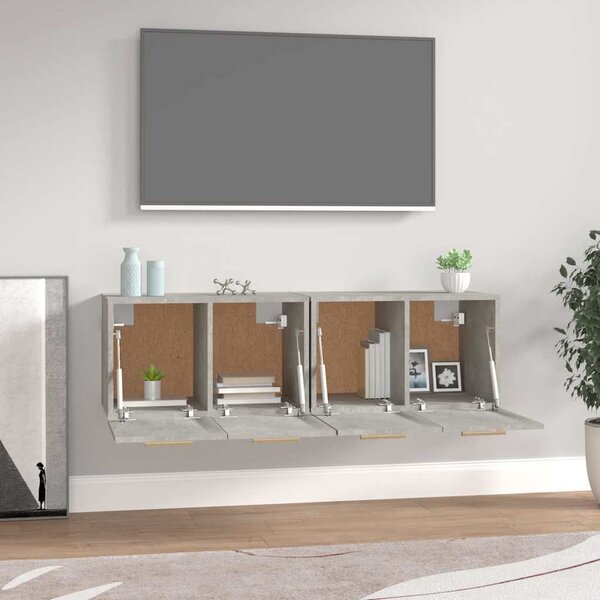 Nástěnné skříňky 2 ks betonově šedé 60x36,5x35 cm kompozit 3115631