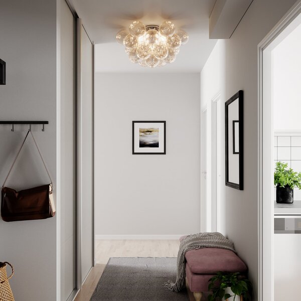 Stropní Lampa By Rydéns, Gross, stmívatelné, Béžová, Obývací pokoj, Sklo