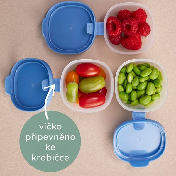 B.box Sada krabiček Snack tubs 3 ks Barva: růžová