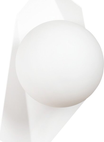 Nástěnné svítidlo DRIFTON K1 – celobílé, sklo, 1× E14, šířka 20 cm