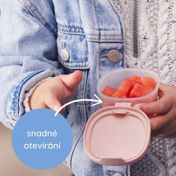 B.box Sada krabiček Snack tubs 3 ks Barva: růžová