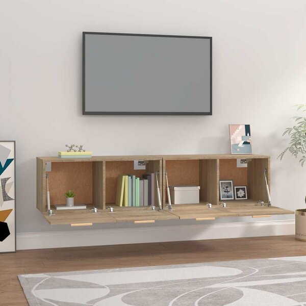 Nástěnné skříňky 2 ks dub sonoma 80x35x36,5 cm kompozitní dřevo 3115646