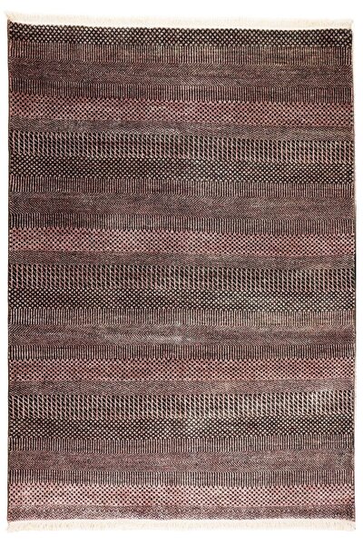 Diamond Carpets India, Ručně vázaný kusový koberec Diamond DC-MCN Black/rust, 120x170, červená, chodba / předsíň