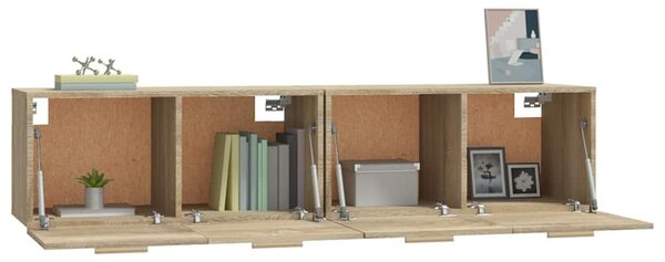Nástěnné skříňky 2 ks dub sonoma 80x35x36,5 cm kompozitní dřevo 3115646