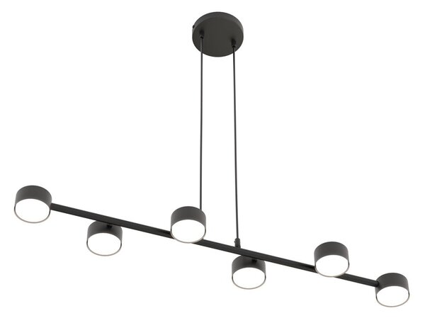 Závěsné svítidlo MEGARA 6 – černé, 6× GX53, šířka 80 cm