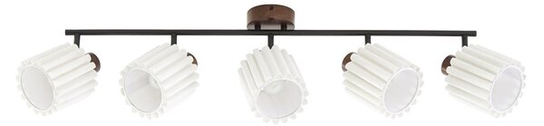 Stropní Lampa Lindby, Shiloh, stmívatelné, Dřevo, Obývací pokoj, Tkanina / Textil, Moderní