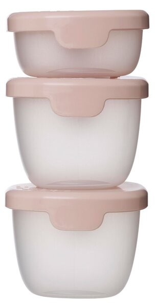 B.box Sada krabiček Snack tubs 3 ks Barva: růžová
