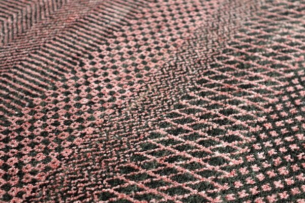 Diamond Carpets India, Ručně vázaný kusový koberec Diamond DC-MCN Black/rust, 120x170, červená, chodba / předsíň