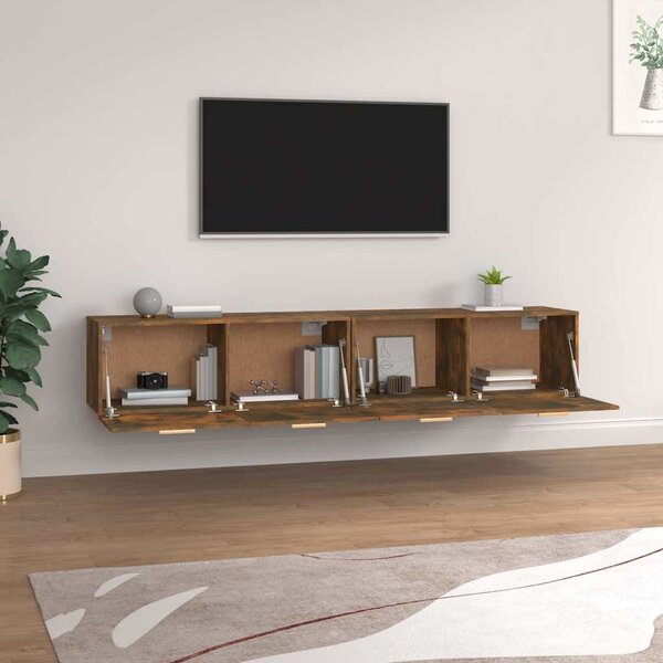 Nástěnné skříňky 2 ks kouřový dub 100 x 36,5 x 35 cm kompozit 3115665